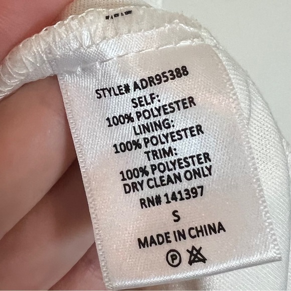 Astr White Lace Bodycon Dress Size Small Lined Back Zipper Fairy Cocktail Bridal - Picture 9 of 10